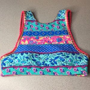 Aerie high neck padded bikini top size S